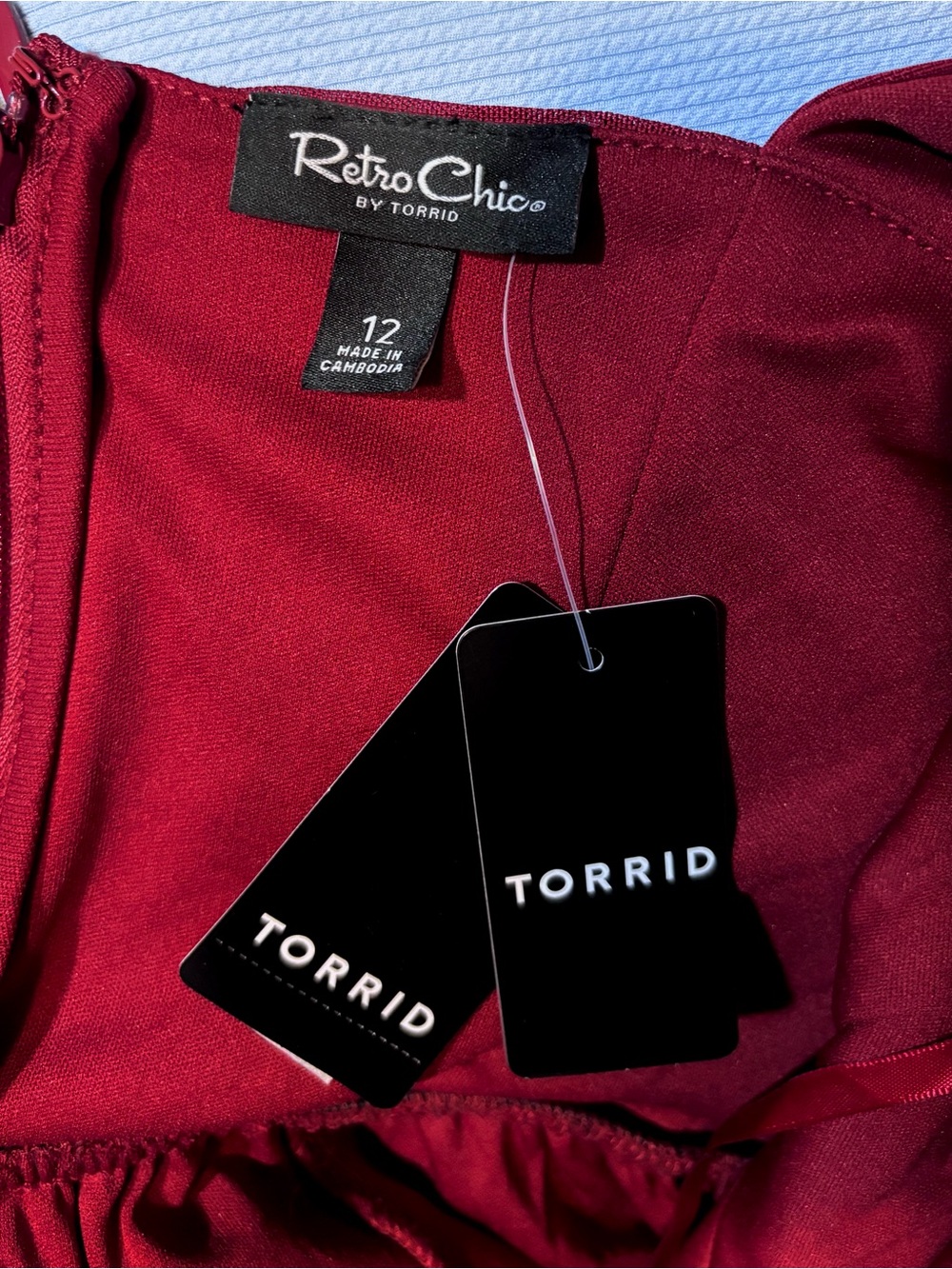 Torrid Belted Midi Dress with Black Heart Flocked Detail NWT - Picture 6 of 6